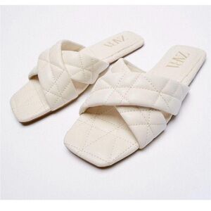 Zara Quilted Leather Slide